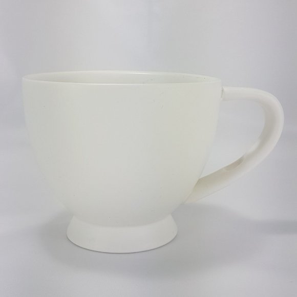 Vintage INDIGO Snowman Mug Teacup White Ceramic Red Carrot Nose Black Coal Mouth - Picture 3 of 8